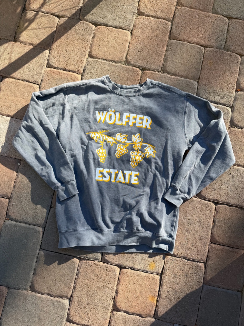 Wölffer Estate Summer House Graphic Crewneck Sweatshirt Heather Blue